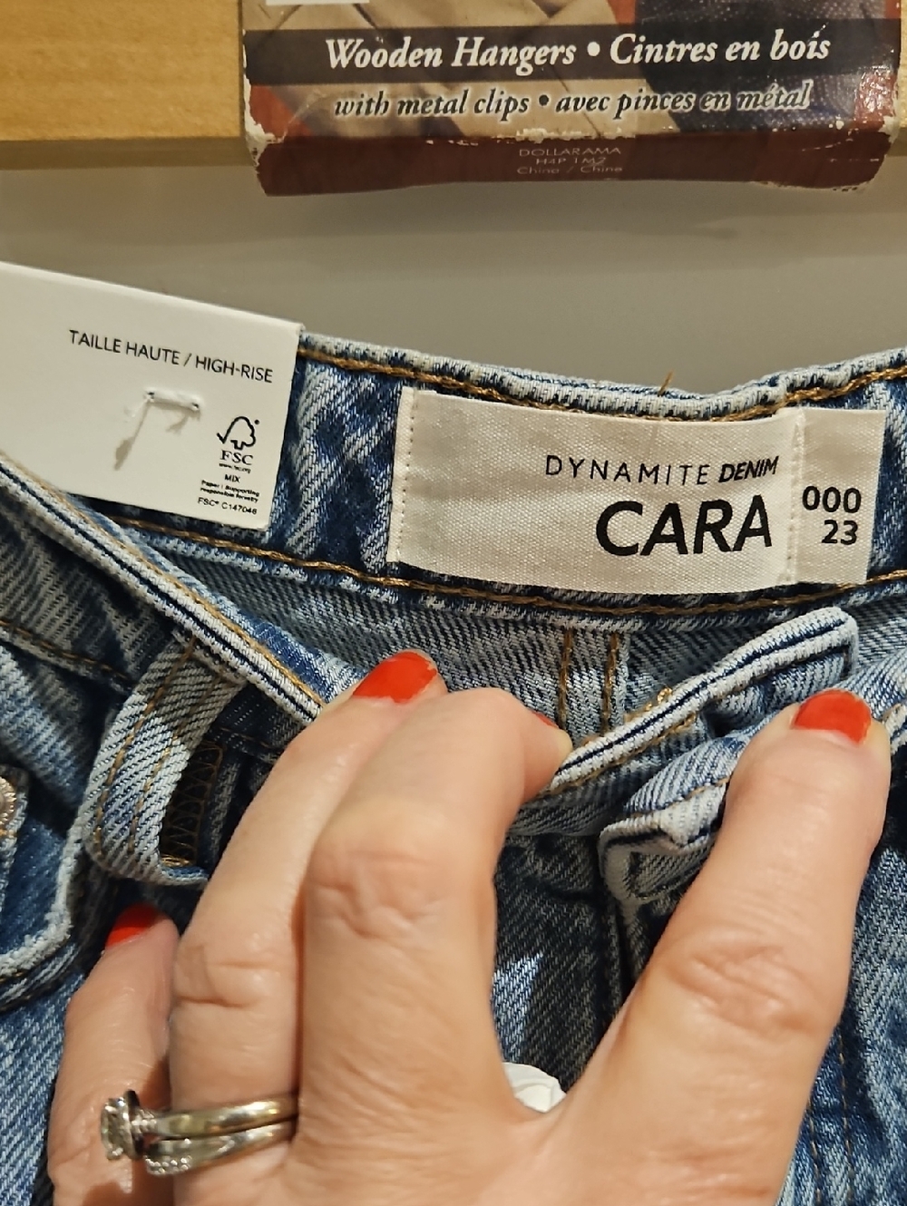 Dynamite Straight Leg Jeans in Light Wash Blue - Picture 6 of 8